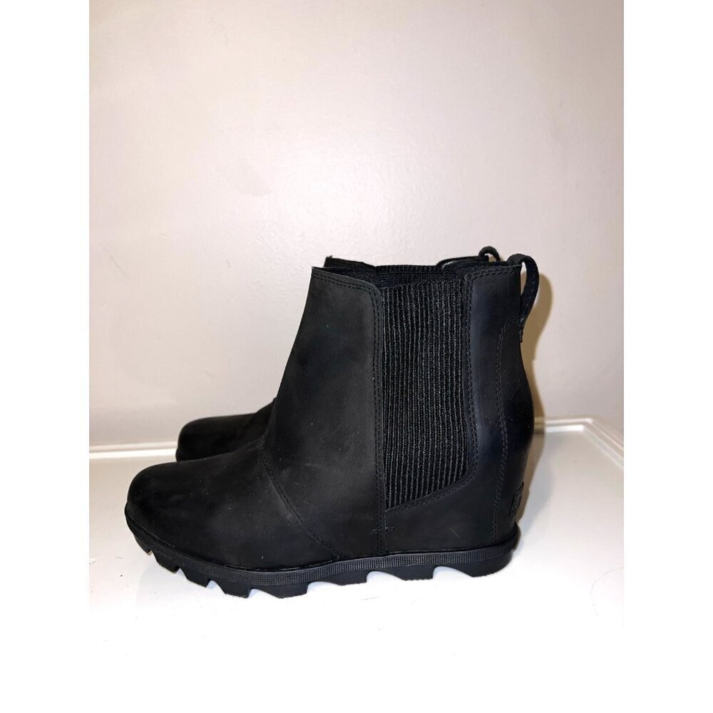 SOREL Womens Joan Of Arctic II Black Wedge Boot Size 9.5 - Picture 5 of 13